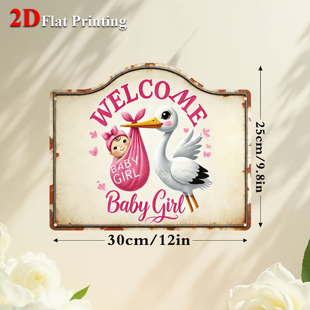 Baby Nursery Pink - 1pc 2D Flat Sign Artwork Depicting