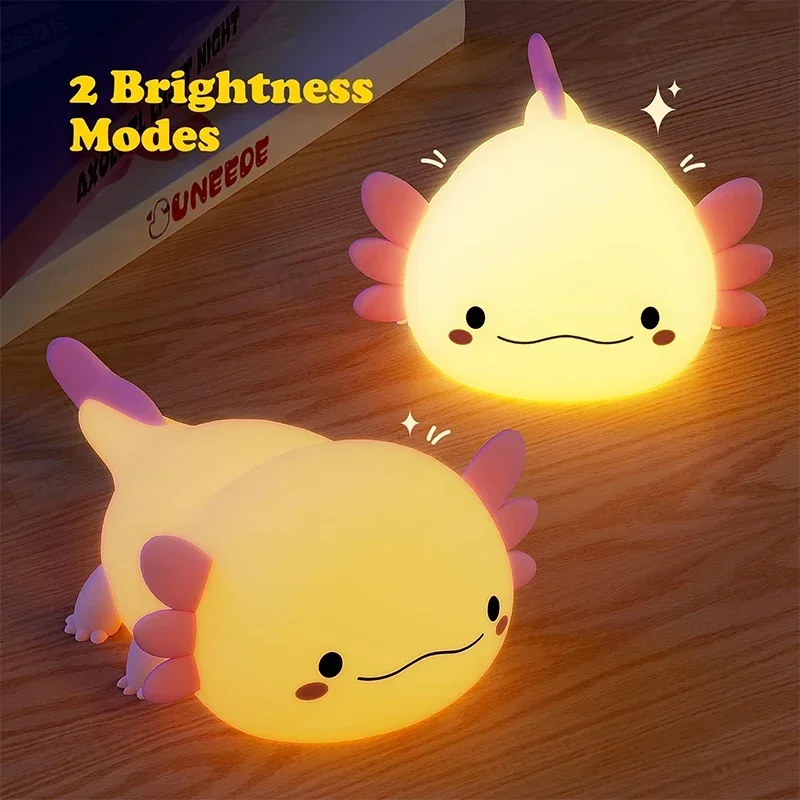 Cute Axolotl Night Light Silic - Baby Nursery Pink ulasan dan harga