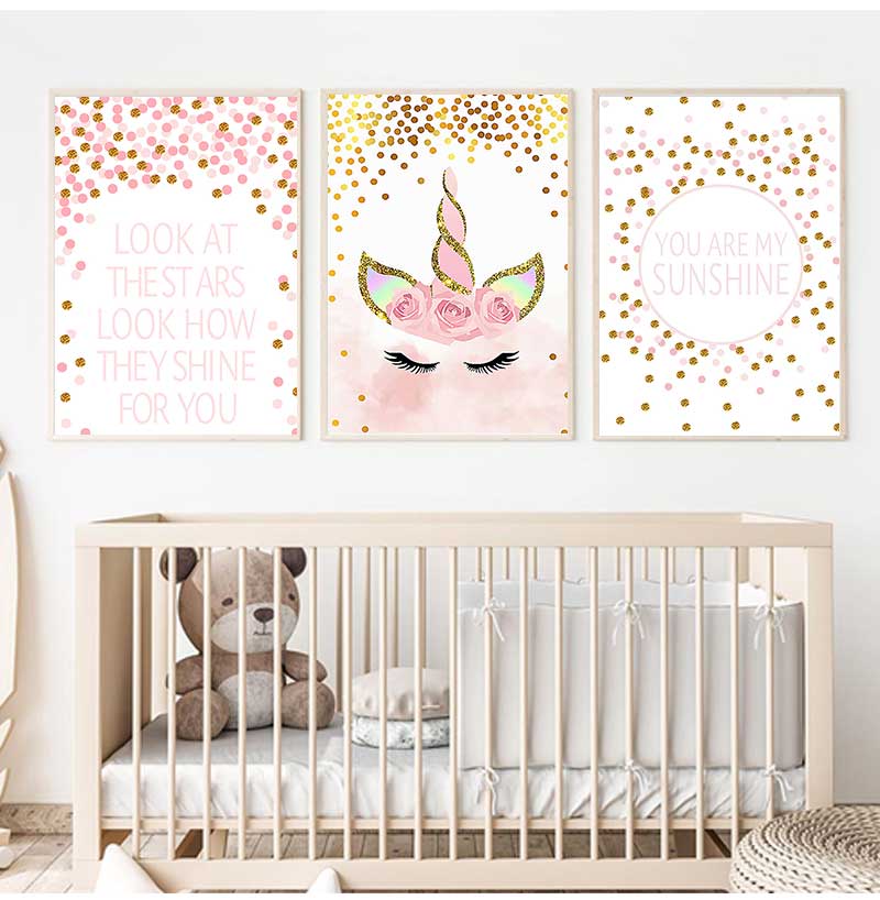 Decorative Picture Baby Girl B - Baby Nursery Pink ulasan dan harga
