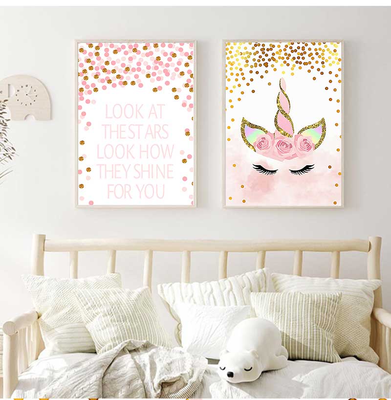 Decorative Picture Baby Girl B - Baby Nursery Pink ulasan dan harga