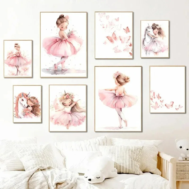 Pink Ballerina Girl Unicorn Bu - Baby Nursery Pink ulasan dan harga