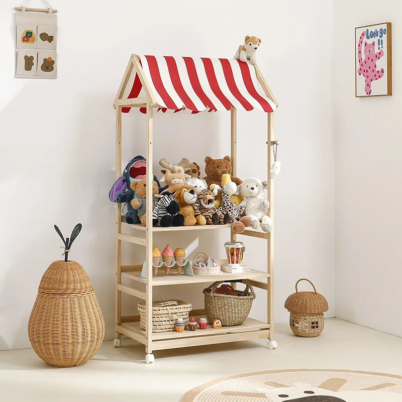 Solid Wood Kids Bookshelf Toy  - Baby Bookshelf Small ulasan dan harga