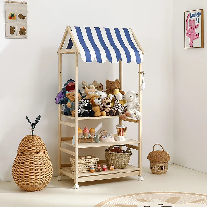Solid Wood Kids Bookshelf Toy  - Baby Bookshelf Small ulasan dan harga