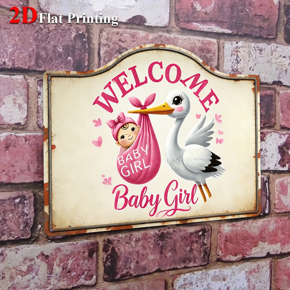 1pc 2D Flat Sign Artwork Depic - Baby Nursery Pink ulasan dan harga