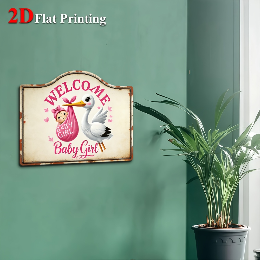 1pc 2D Flat Sign Artwork Depic - Baby Nursery Pink ulasan dan harga