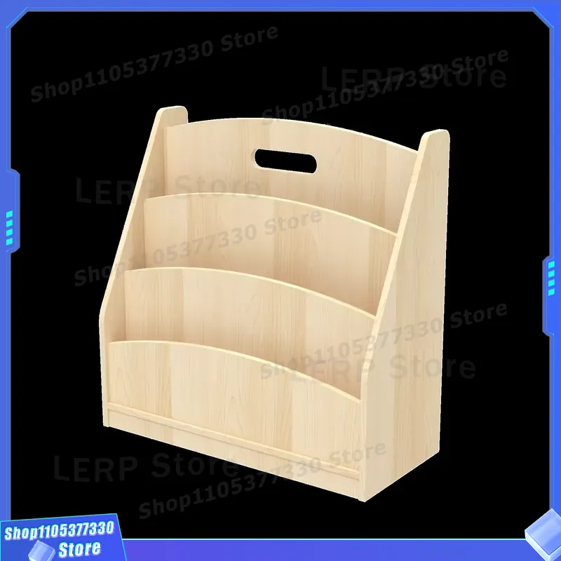 Wooden Hollow Daycare Furnitur - Baby Bookshelf Small ulasan dan harga