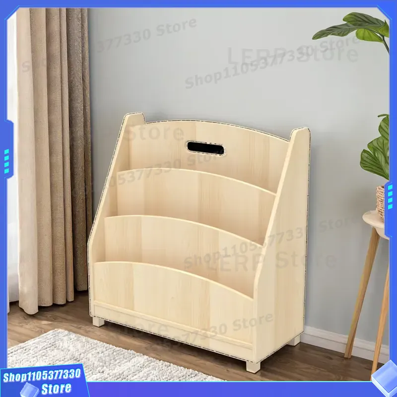 Wooden Hollow Daycare Furnitur - Baby Bookshelf Small ulasan dan harga