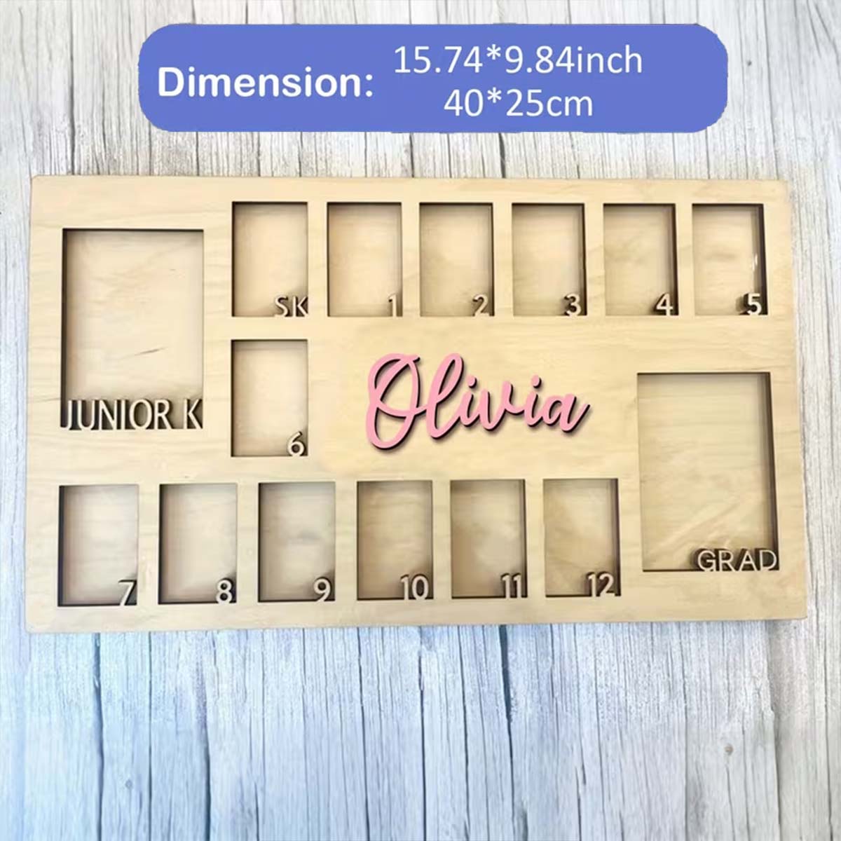 Custom Photo Frame Board Woode - Photo Frame Baby ulasan dan harga