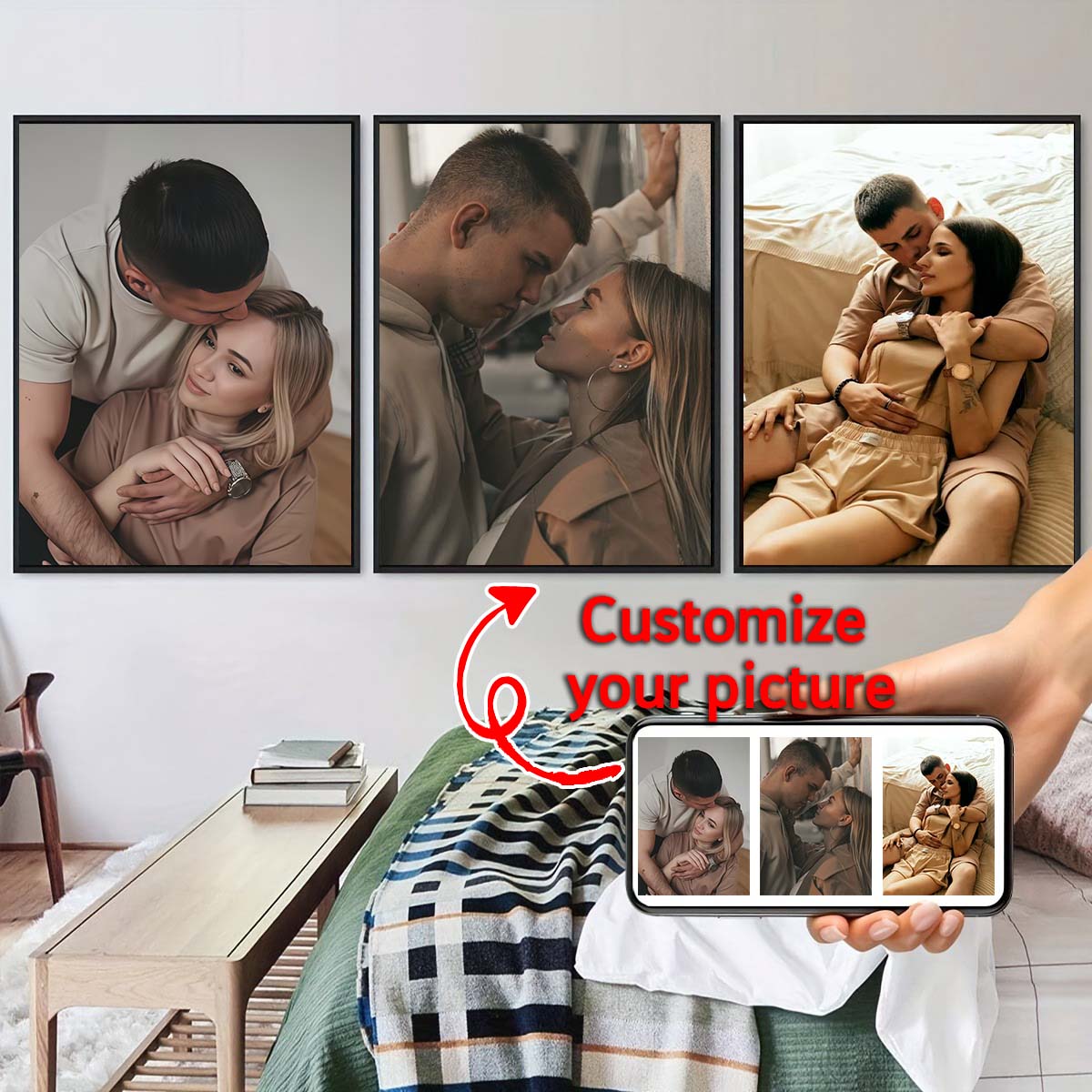 Triptych - 2D custom photo woo - Photo Frame Baby ulasan dan harga