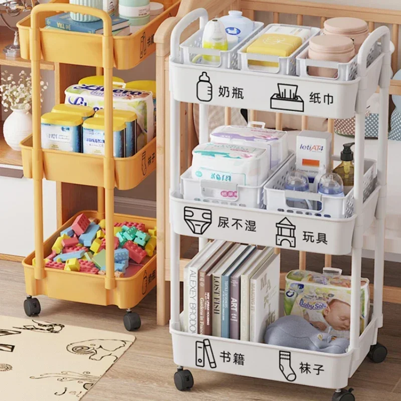 Small Cart Storage Rack Newbor - Baby Bookshelf Small ulasan dan harga