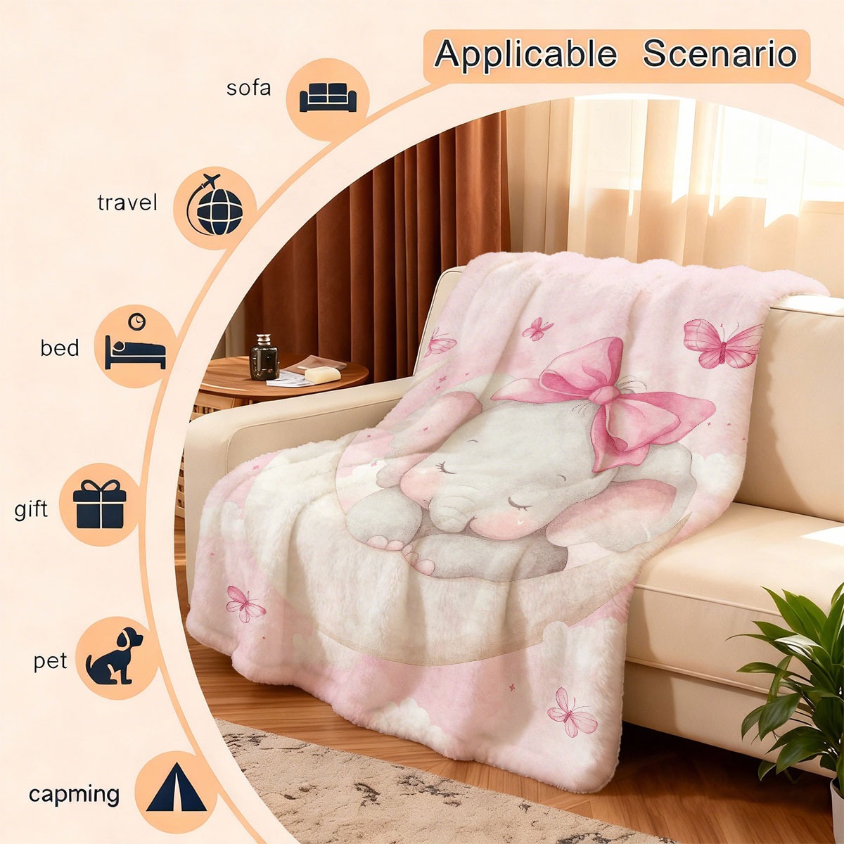 Plush Baby Elephant Moon Blank - Baby Nursery In Hospital ulasan dan harga