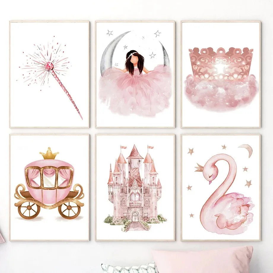 （2D Canvas painting） Canvas Pa - Baby Nursery Pink ulasan dan harga