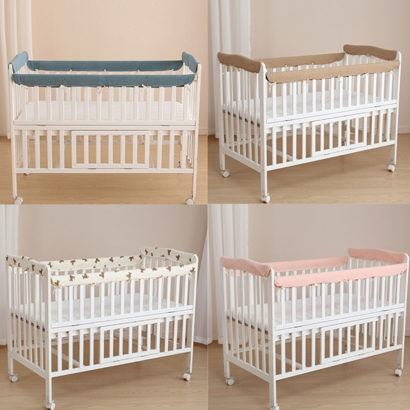 4 PCs Cotton Baby Bed Bumpers  - Bed Rail Toddler ulasan dan harga