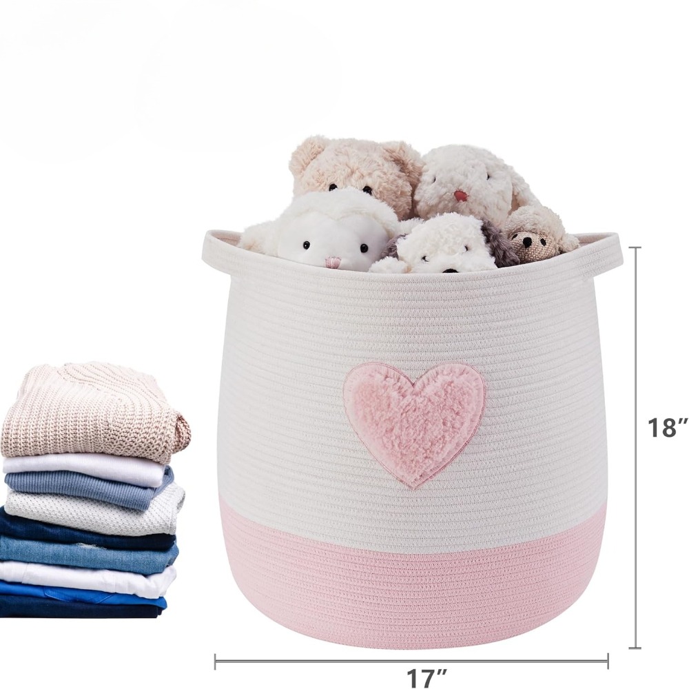 Pink Laundry Basket Hamper for - Baby Nursery Pink ulasan dan harga
