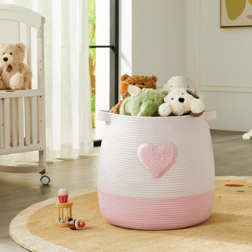 Pink Laundry Basket Hamper for - Baby Nursery Pink ulasan dan harga