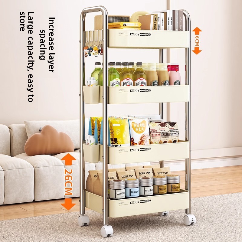 Multifunctional Rolling Cart S - Baby Bookshelf Small ulasan dan harga