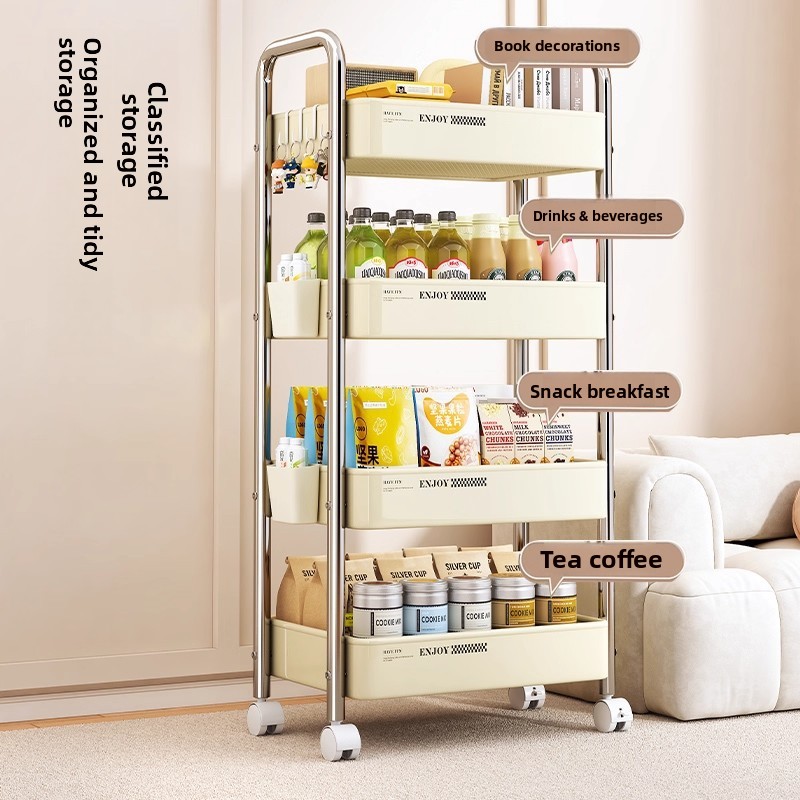 Multifunctional Rolling Cart S - Baby Bookshelf Small ulasan dan harga