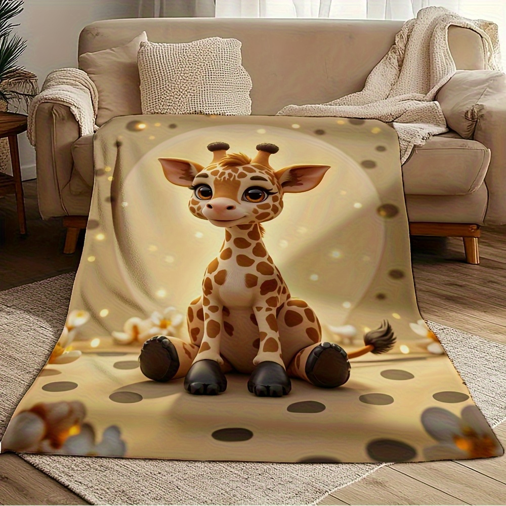Adorable Giraffe Print Throw B - Baby Nursery In Hospital ulasan dan harga
