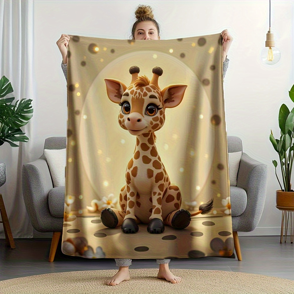 Adorable Giraffe Print Throw B - Baby Nursery In Hospital ulasan dan harga