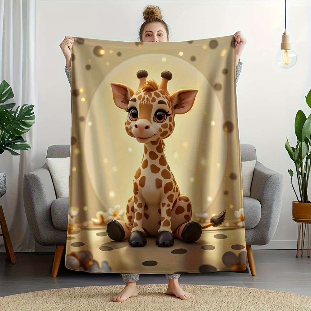 Adorable Giraffe Print Throw B - Baby Nursery In Hospital ulasan dan harga