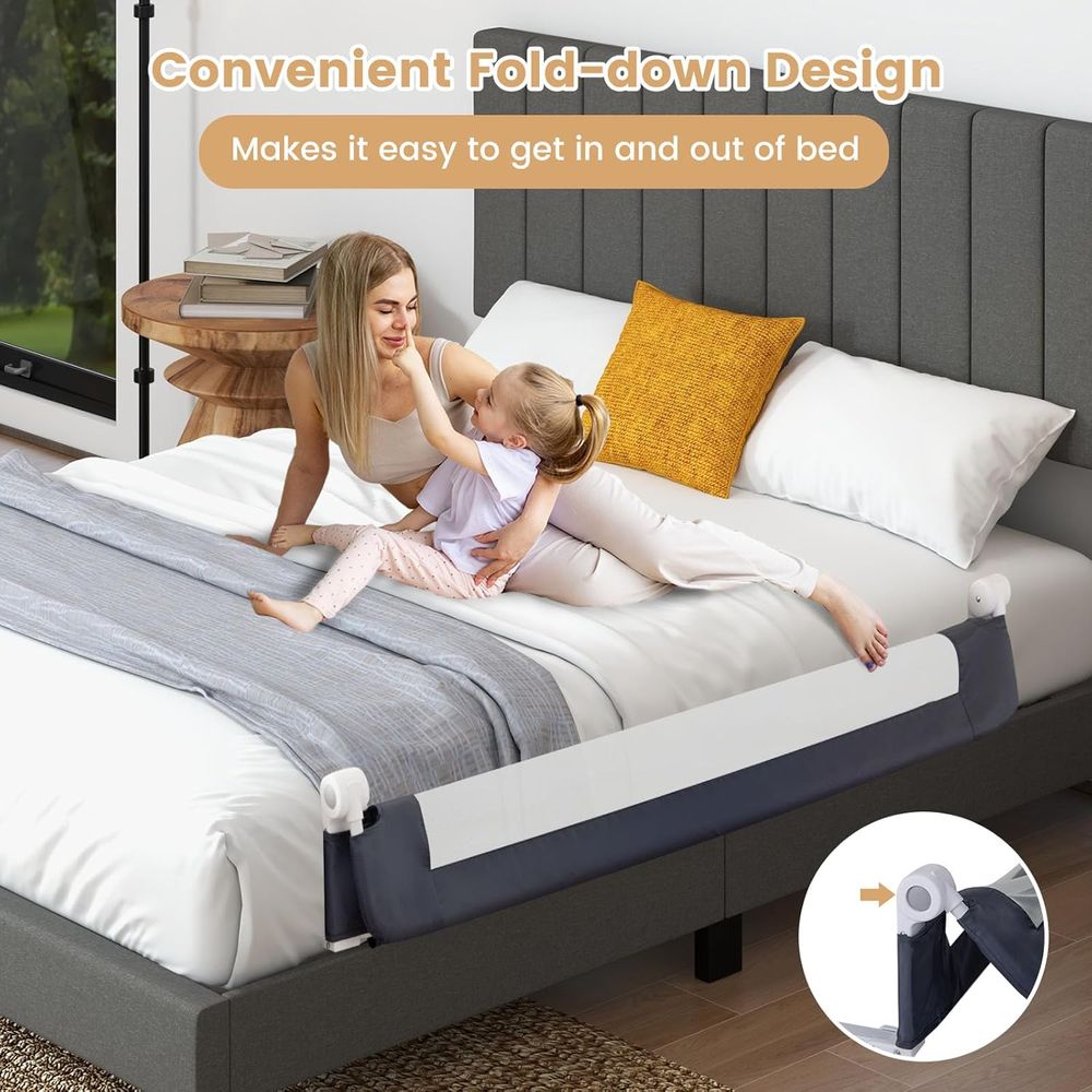 60-Inch Extra Long Portable Sw - Bed Rail Toddler ulasan dan harga