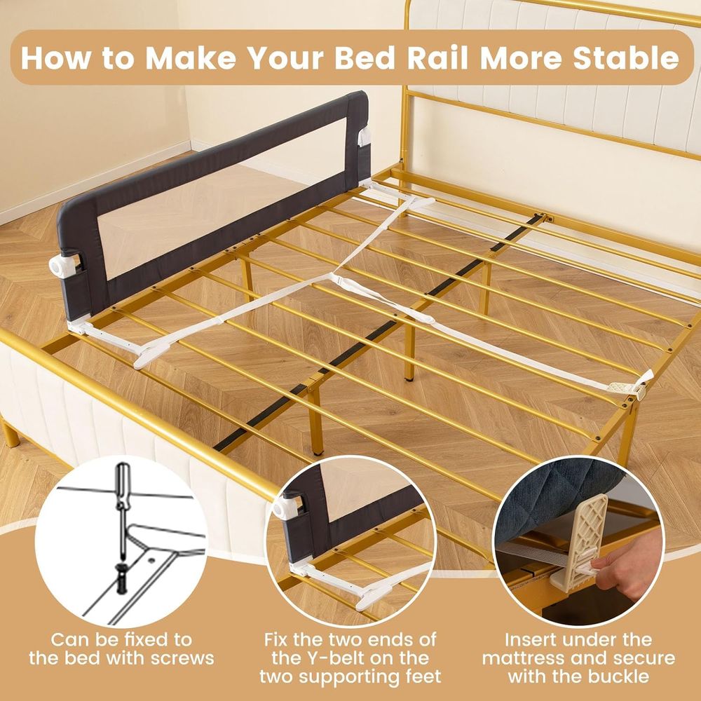 60-Inch Extra Long Portable Sw - Bed Rail Toddler ulasan dan harga